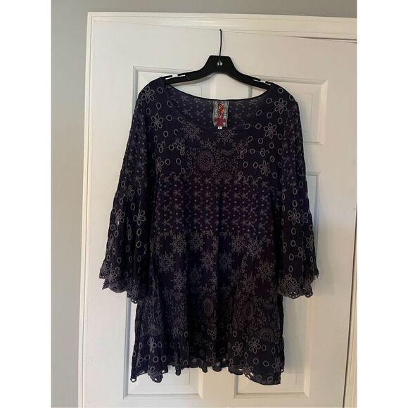 Johnny Was Eyelet Mini Dress - Picture 5 of 7